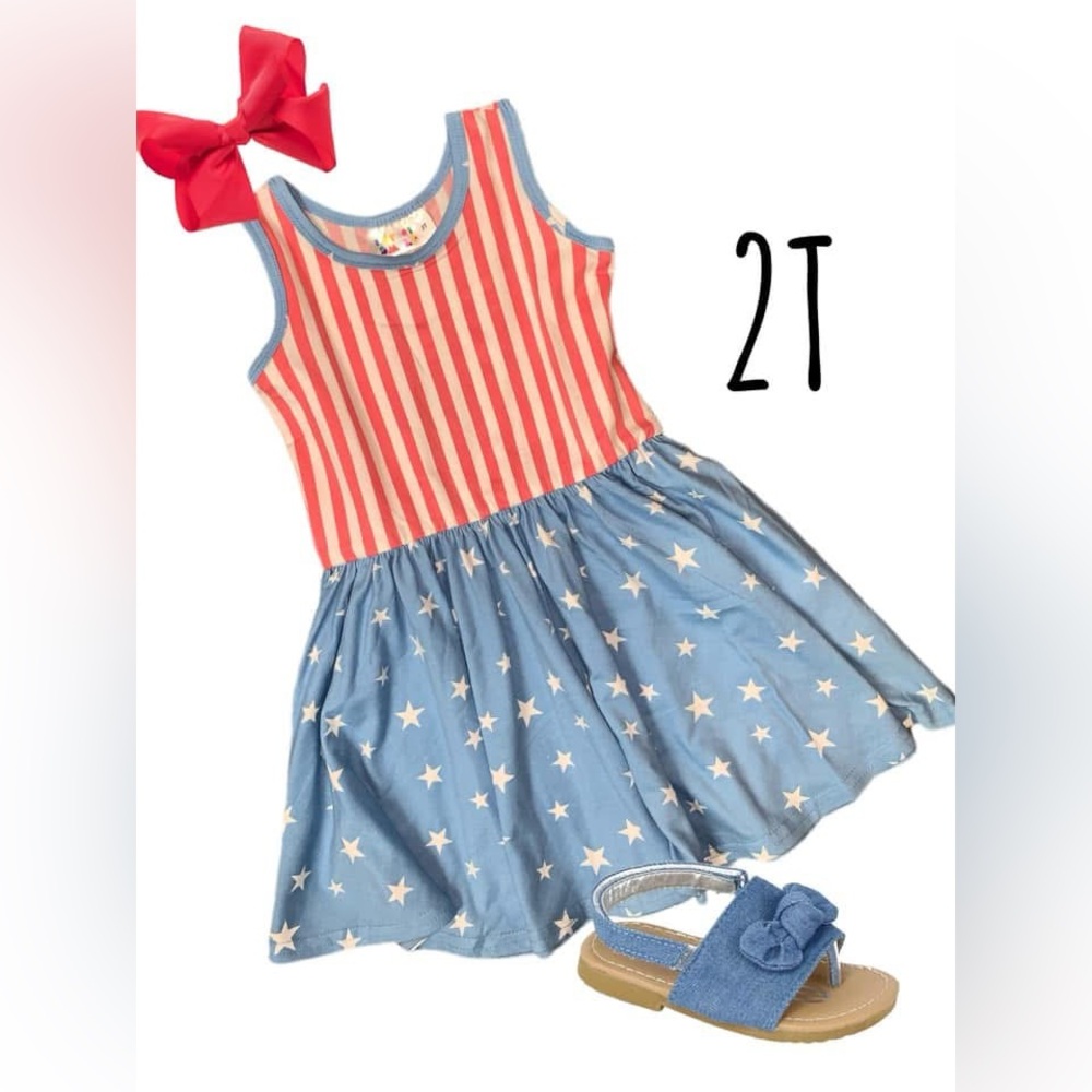 DotDotSmile Striped and Starry Kids Dress
